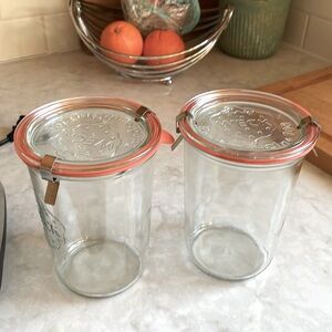 2 Weck Canning Jars 743ML - Mold Glass Jars